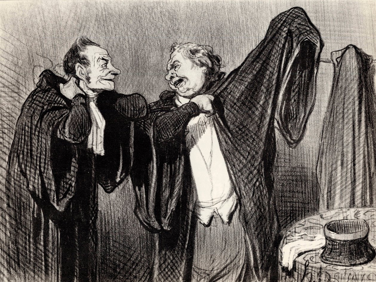 Pod kolegami, 1845-1848. autorstwa Honoré Daumier