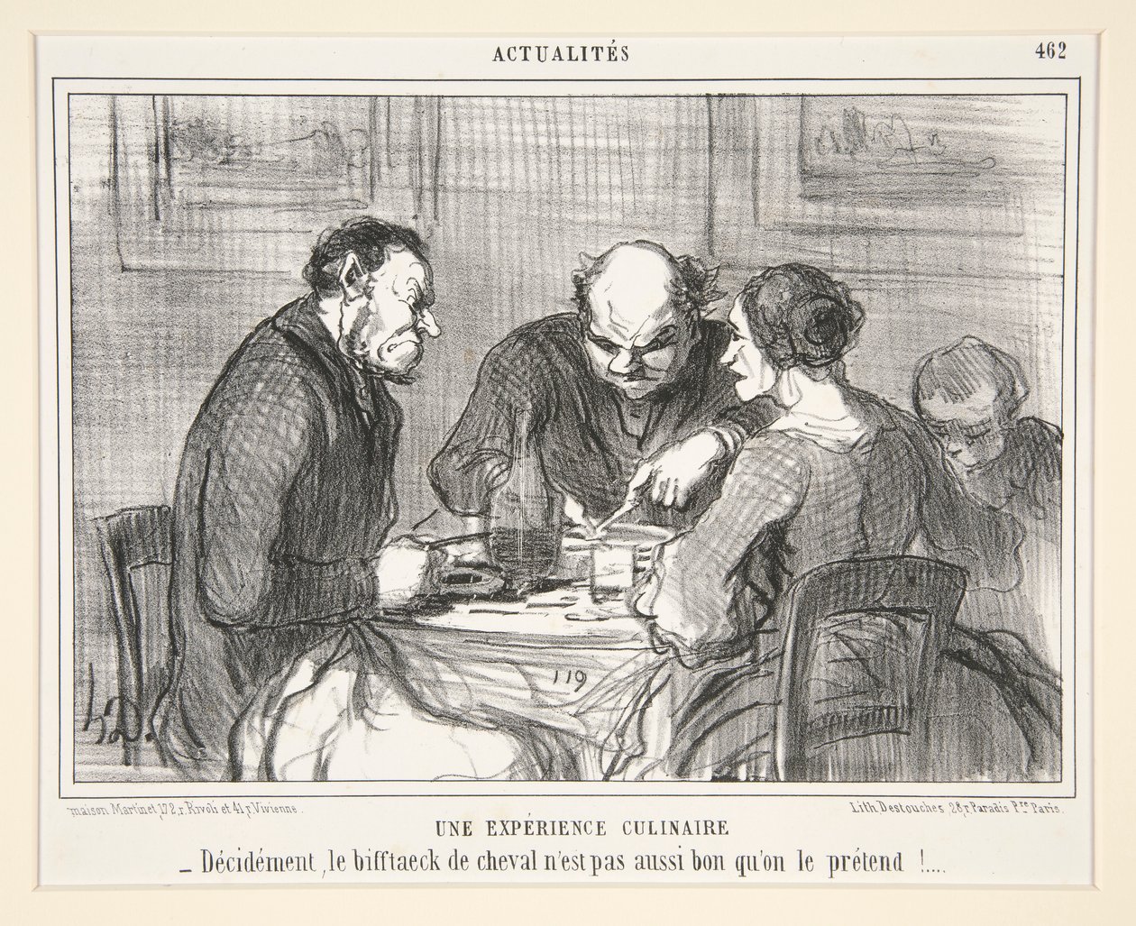 Kulinarne doświadczenie: zdecydowanie stek z konia n autorstwa Honoré Daumier