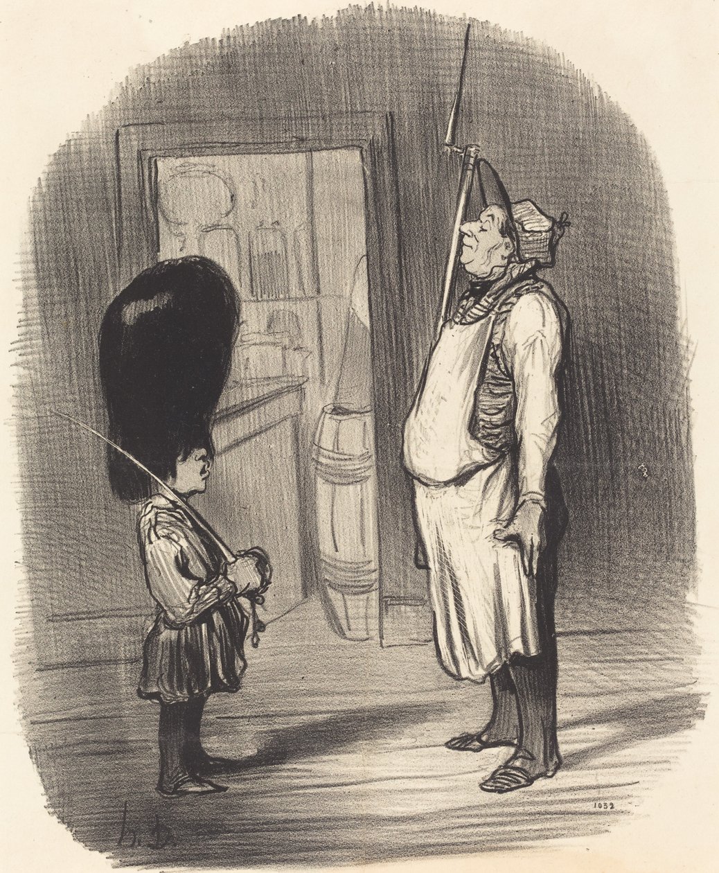 Rodzina, w której zamieszkuje instynkt wojownika autorstwa Honoré Daumier