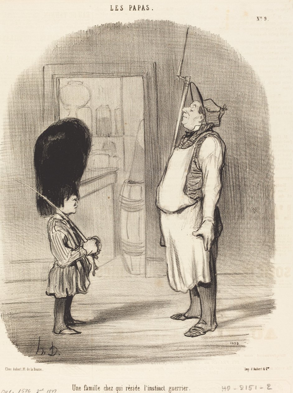 Rodzina, w której zamieszkuje instynkt wojownika autorstwa Honoré Daumier