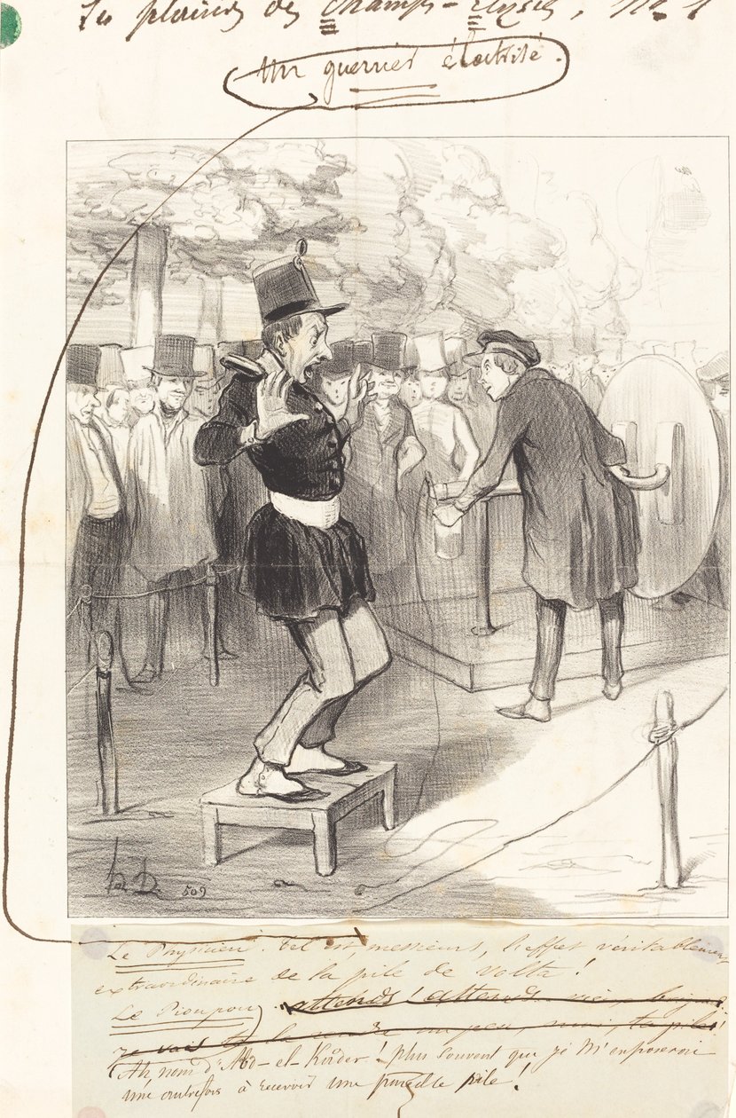 Zelektryfikowany wojownik autorstwa Honoré Daumier