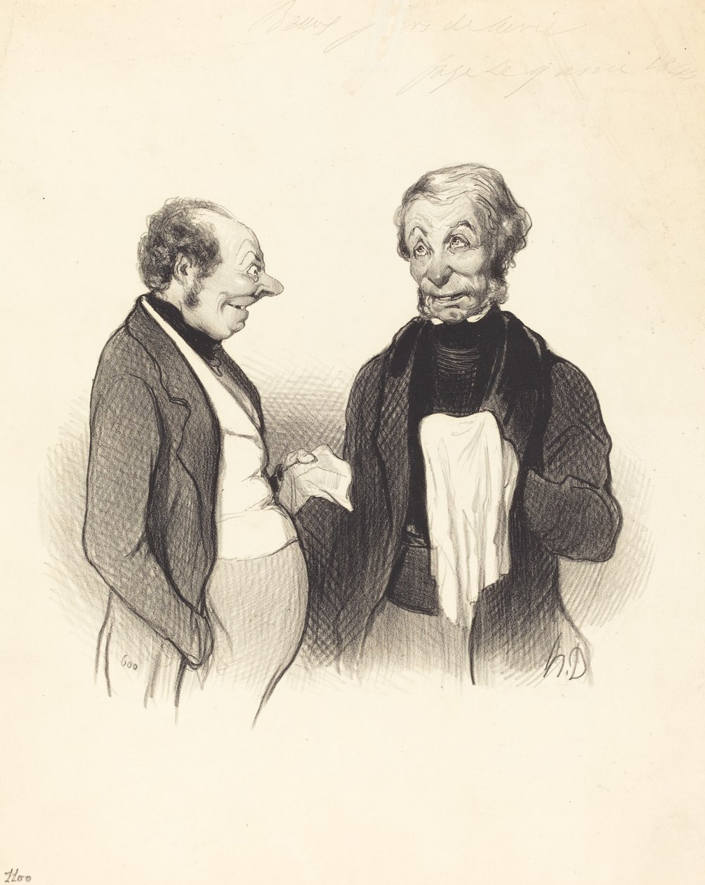 Szczęśliwa wiadomość autorstwa Honoré Daumier