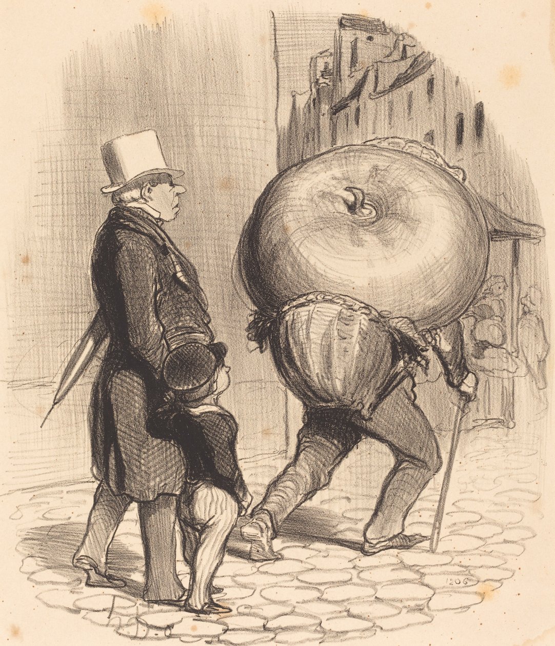Lekcja botaniki autorstwa Honoré Daumier