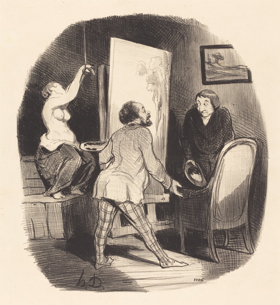 Trudna pozycja autorstwa Honoré Daumier