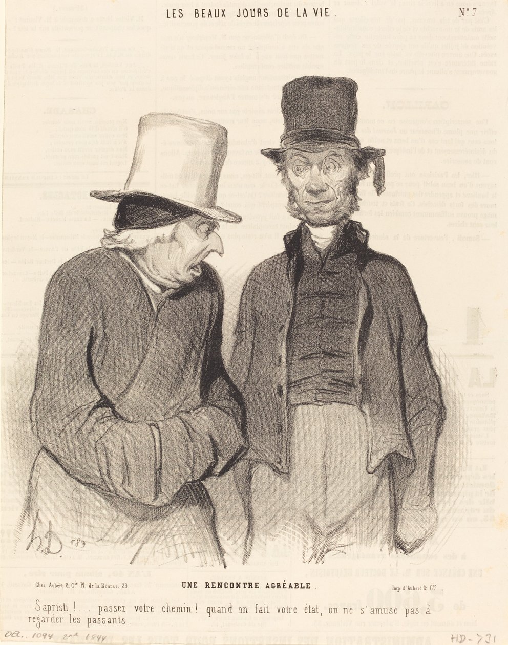 Przyjemne spotkanie autorstwa Honoré Daumier