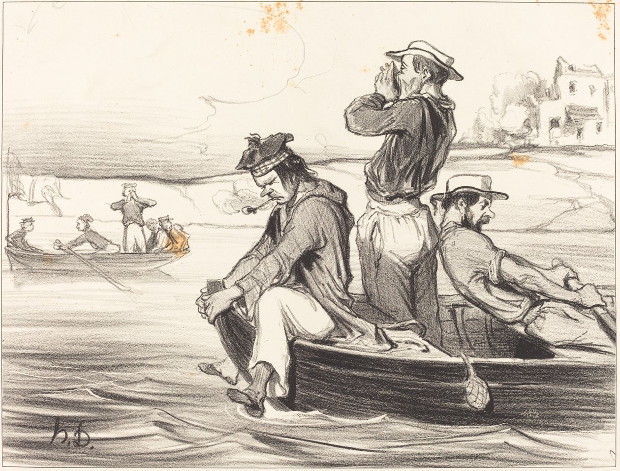 Spotkanie na otwartej wodzie autorstwa Honoré Daumier