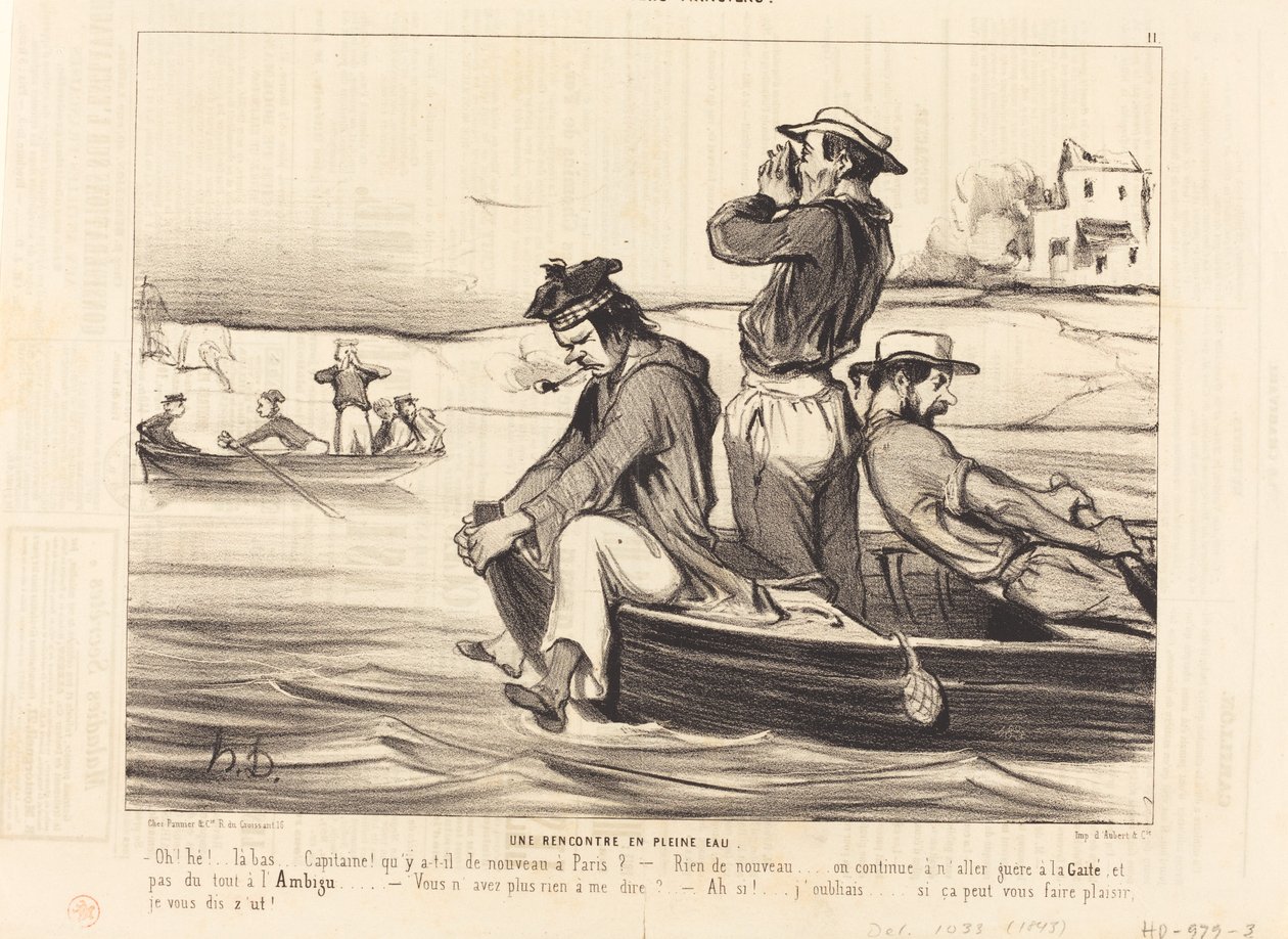 Spotkanie na otwartej wodzie autorstwa Honoré Daumier