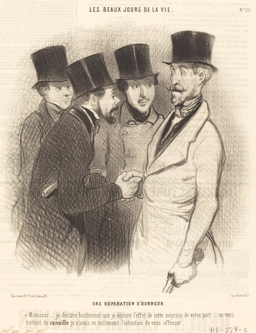 Zadośćuczynienie za honor autorstwa Honoré Daumier