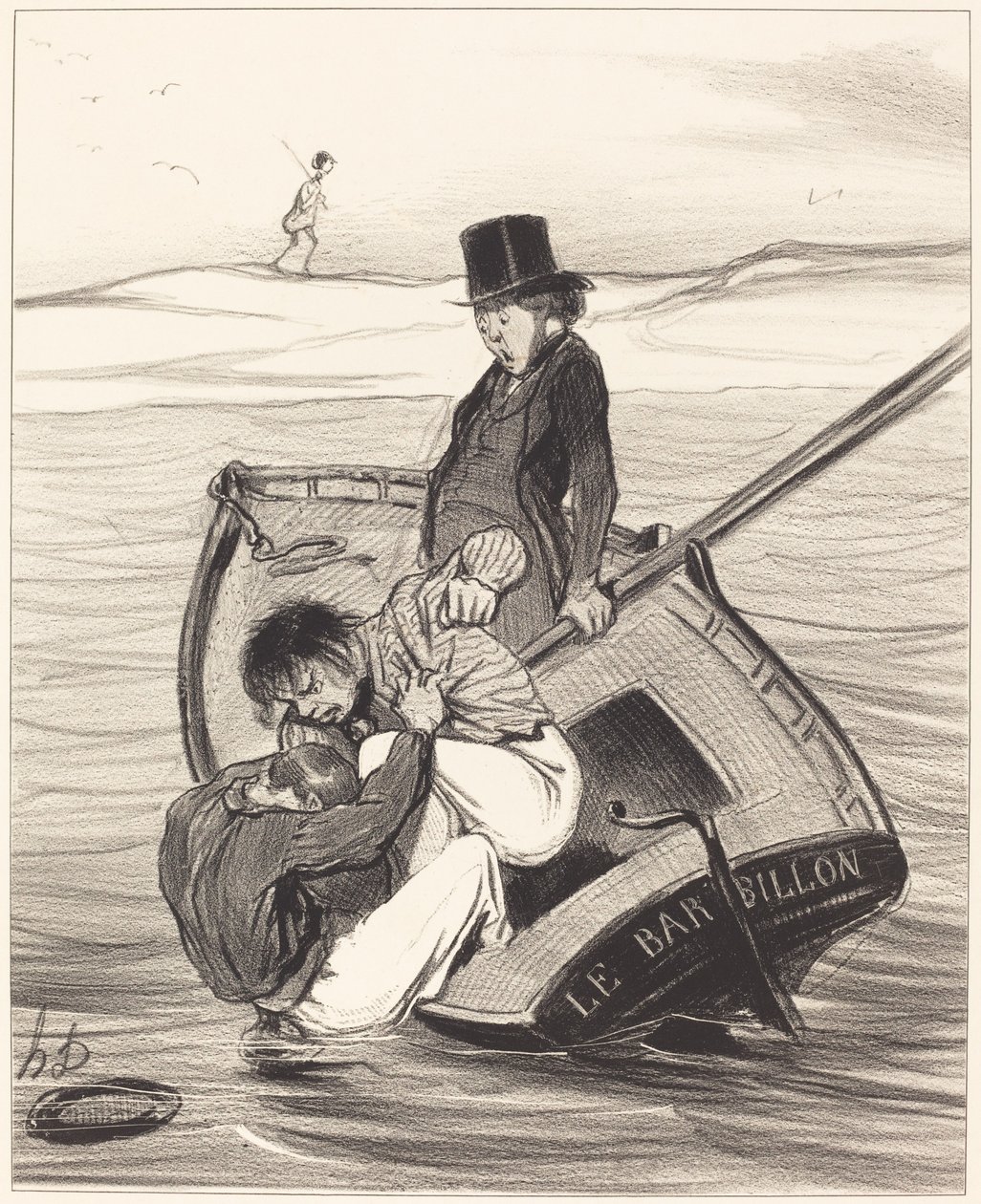 Bunt na pokładzie autorstwa Honoré Daumier