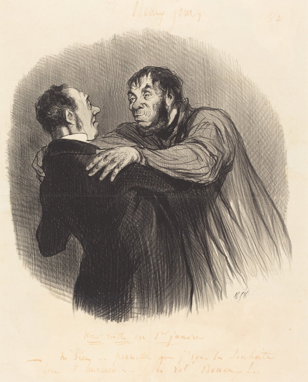 Wizyta 1 stycznia autorstwa Honoré Daumier