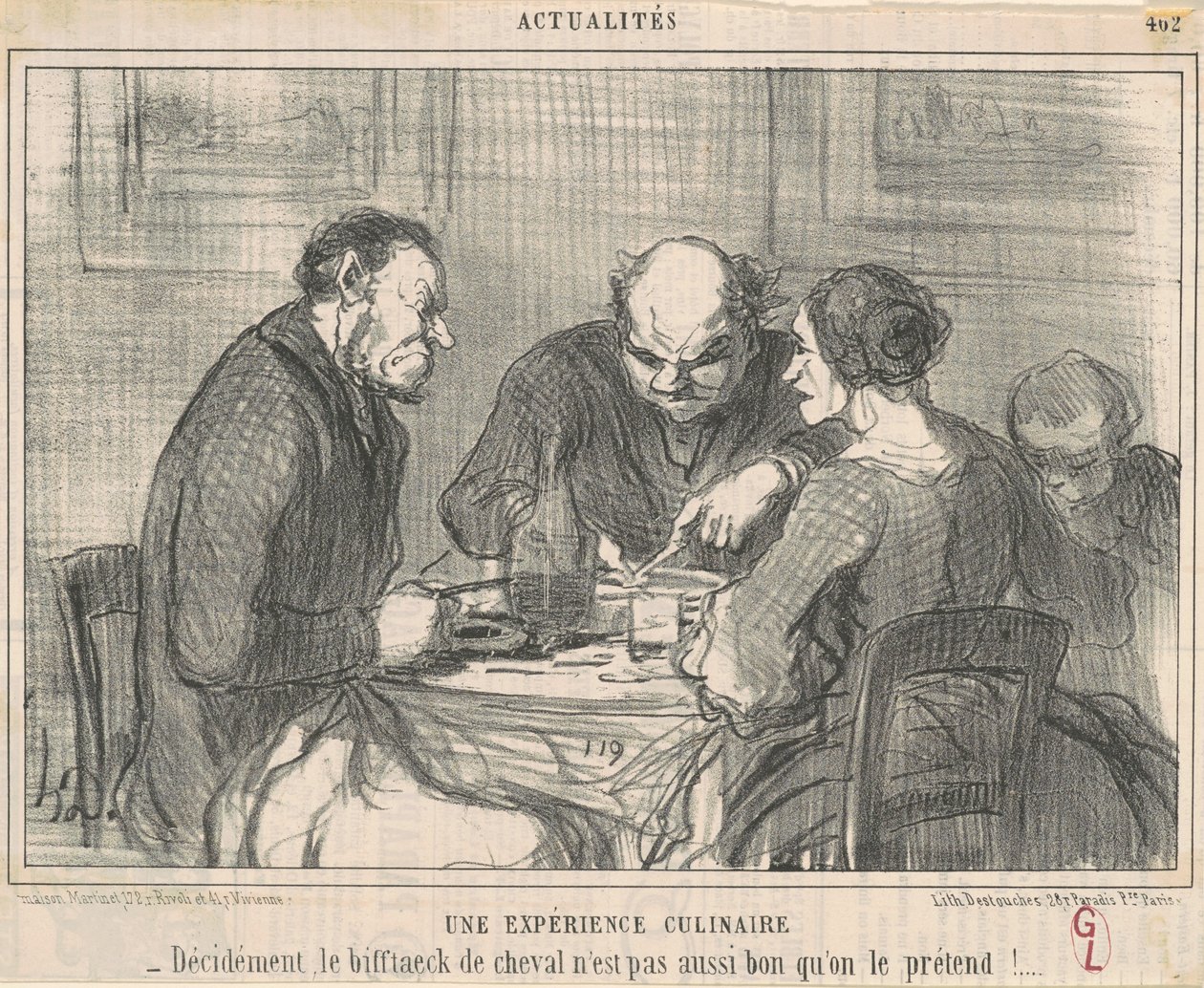 Doświadczenie kulinarne autorstwa Honoré Daumier
