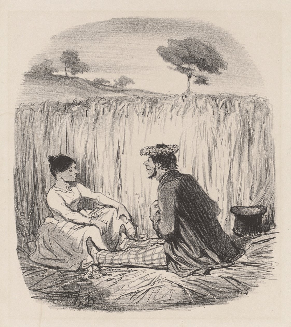Sielanka w pszenicy autorstwa Honoré Daumier