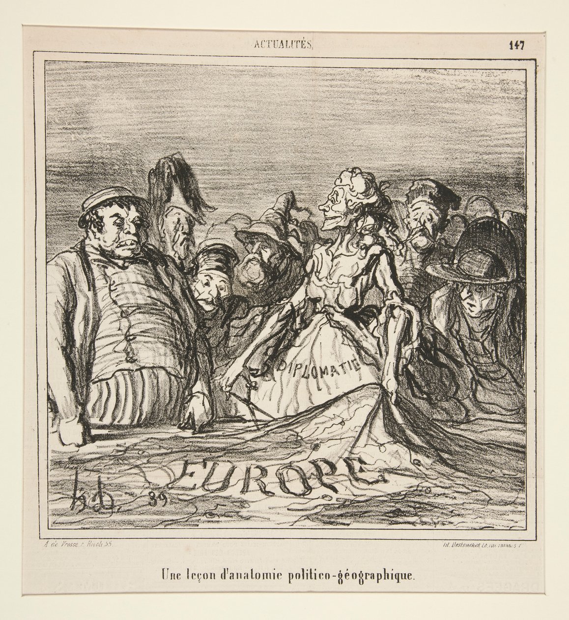 Lekcja autorstwa Honoré Daumier