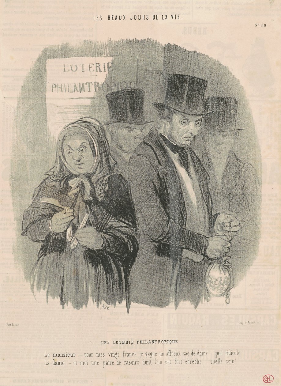 Loteria filantropijna autorstwa Honoré Daumier