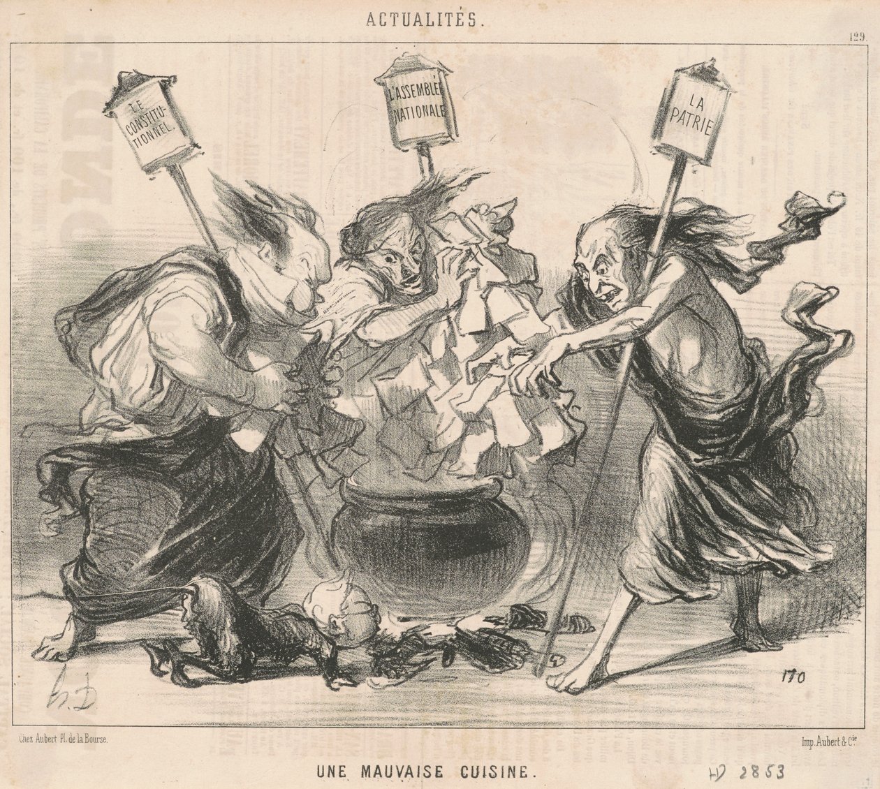 Zła kuchnia? autorstwa Honoré Daumier