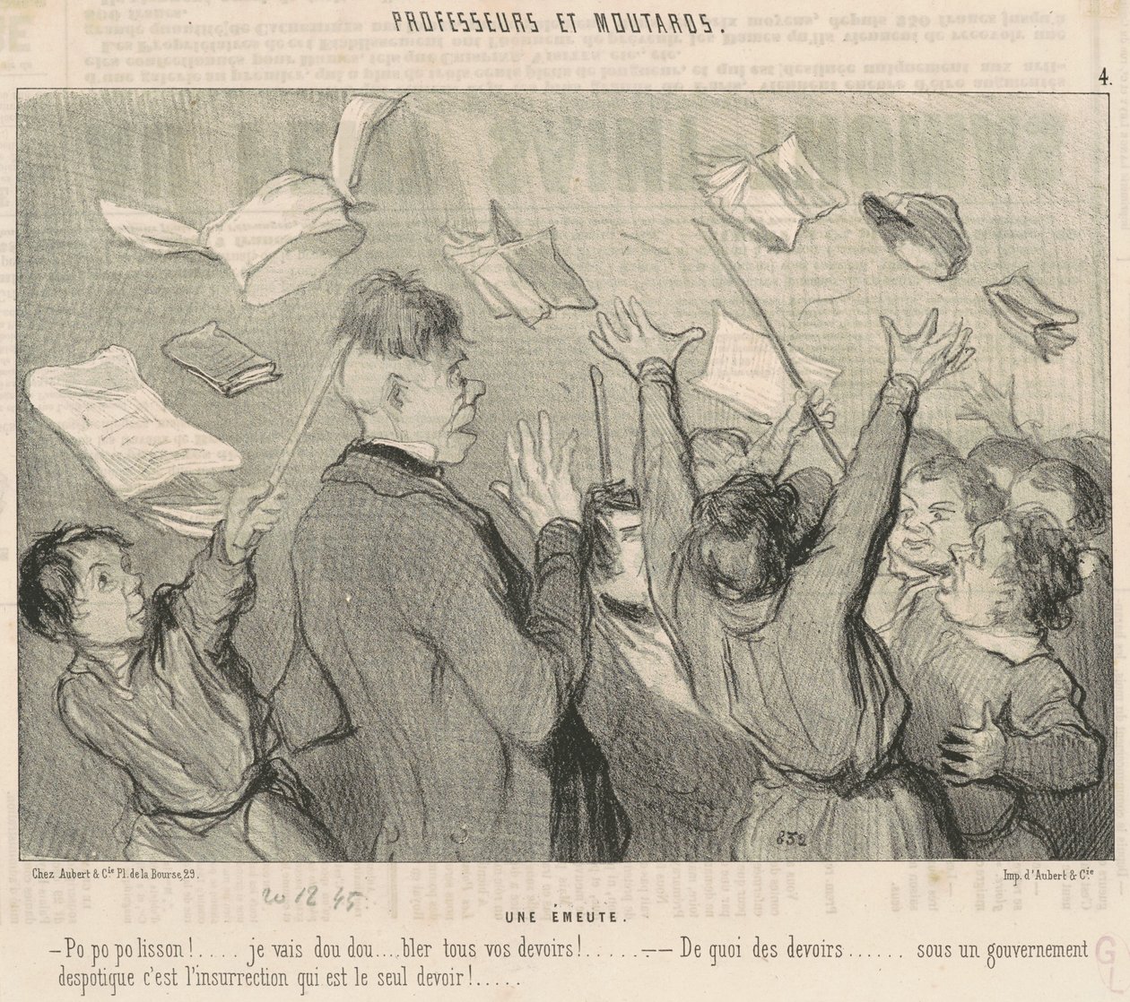 Zamieszki autorstwa Honoré Daumier