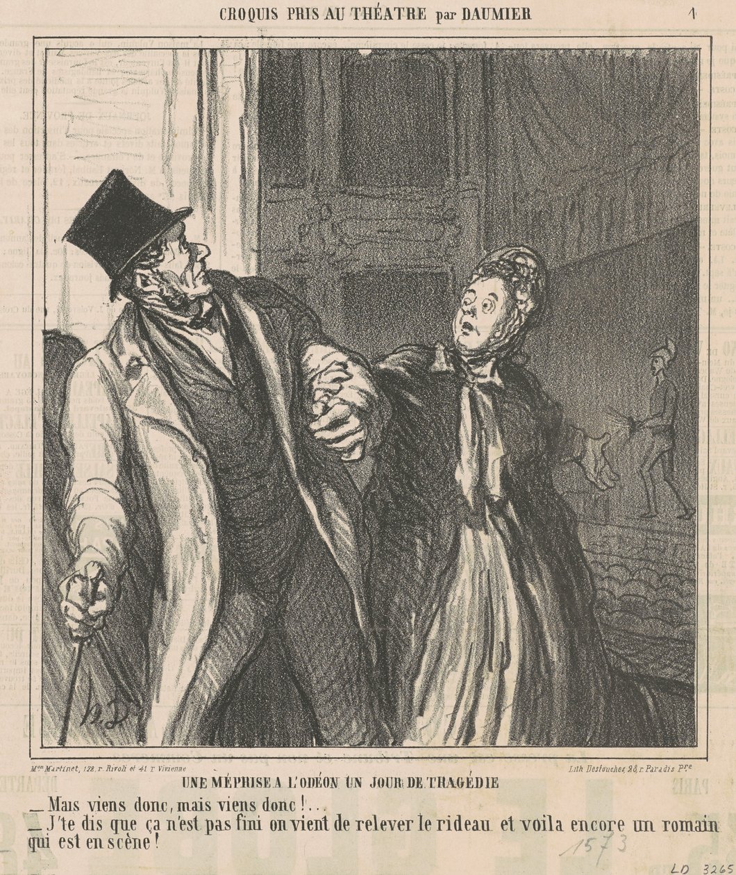 Nieporozumienie na odeonie... autorstwa Honoré Daumier