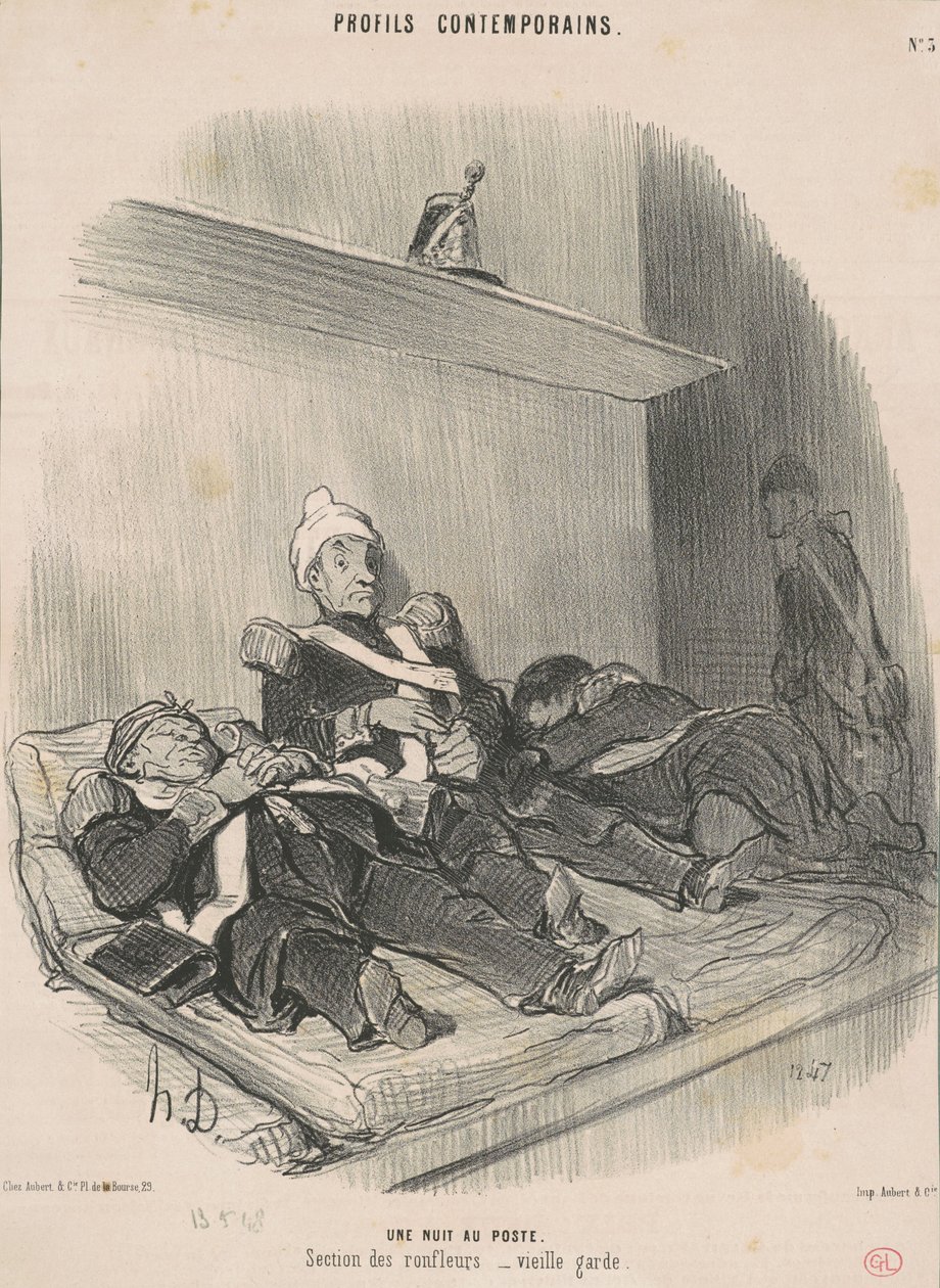 Noc na poczcie autorstwa Honoré Daumier