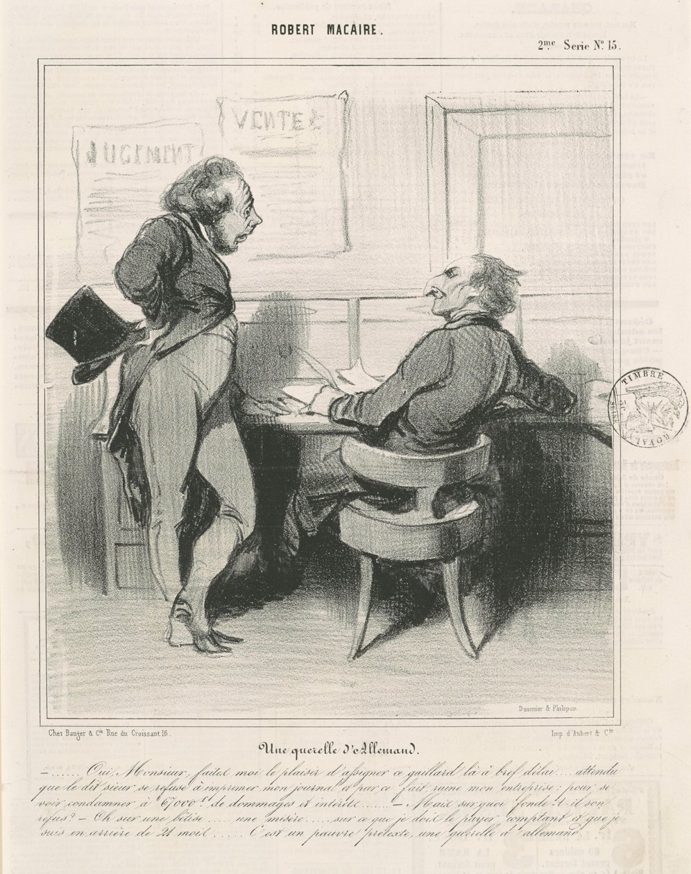 Niemiecka kłótnia autorstwa Honoré Daumier