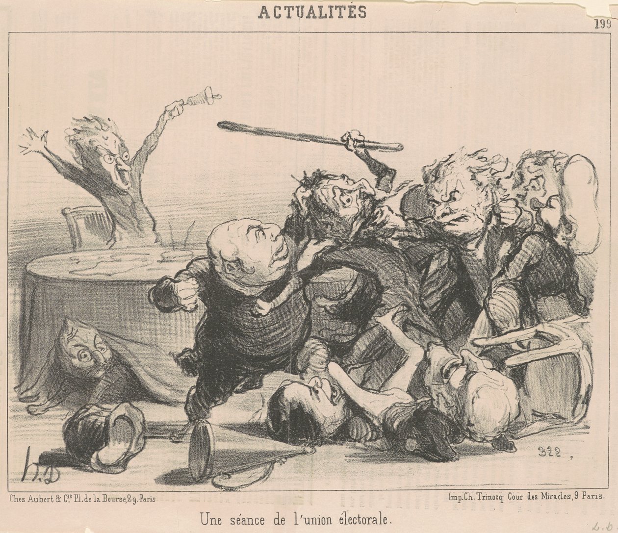 Sesja związku wyborczego autorstwa Honoré Daumier