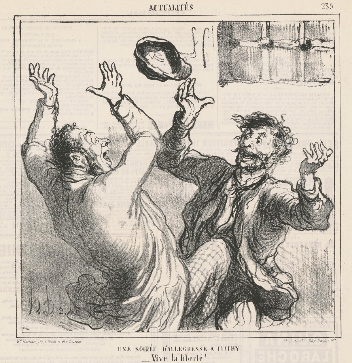 Wieczór radości w Clichy autorstwa Honoré Daumier