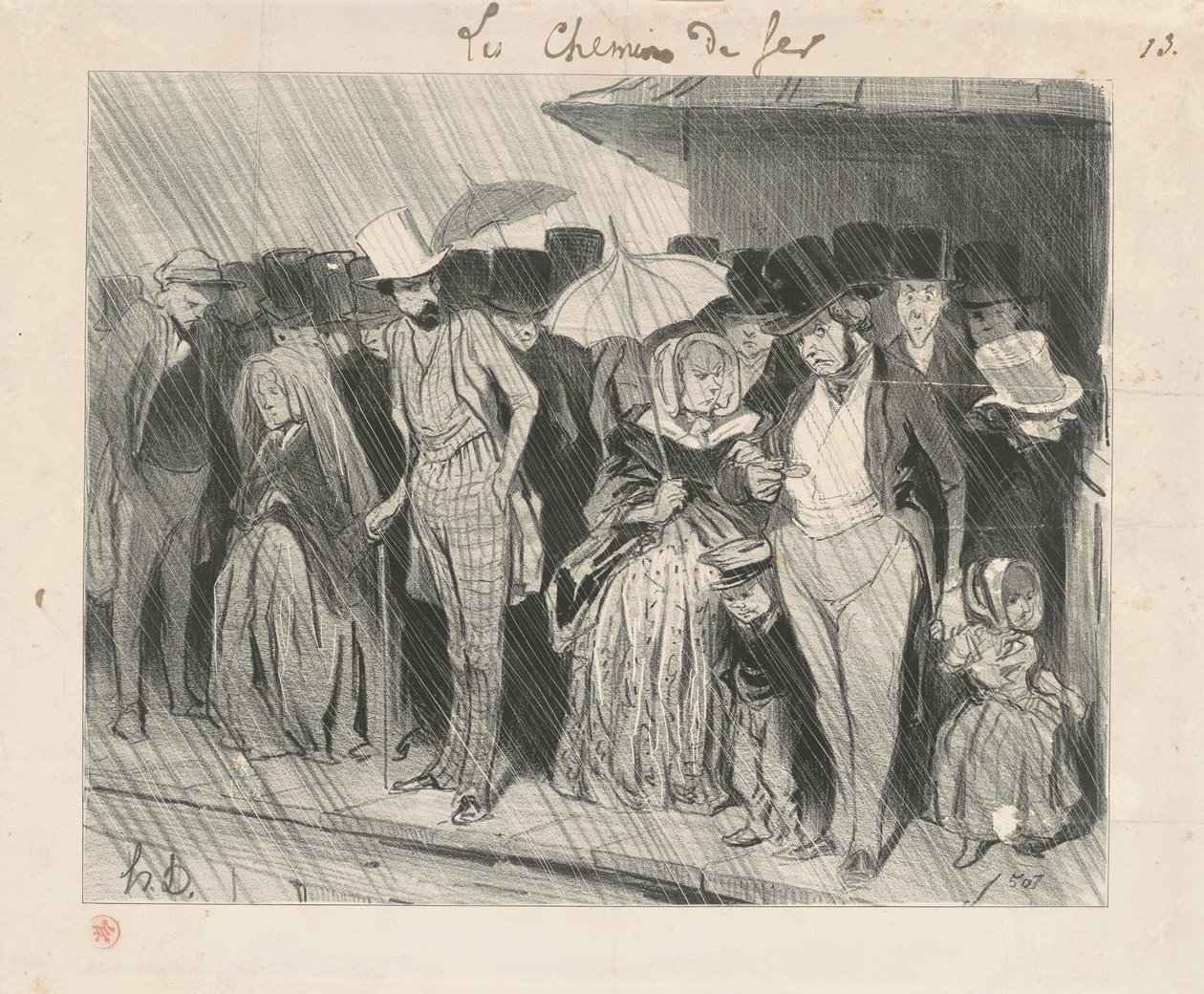Stacja nieskończenie za długa autorstwa Honoré Daumier