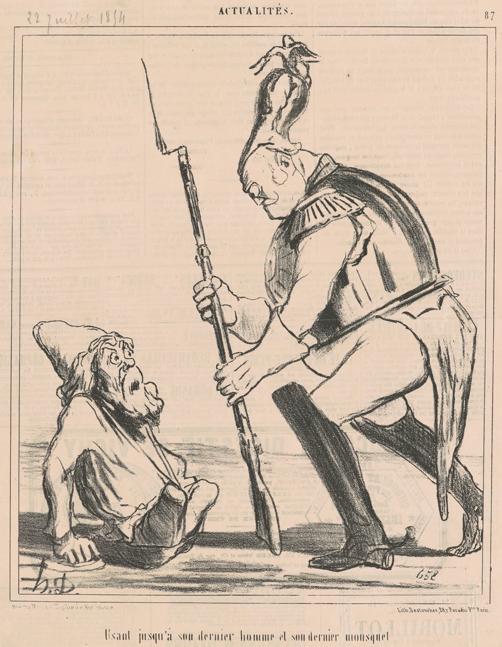 Wykorzystywanie jego ostatniego człowieka... autorstwa Honoré Daumier