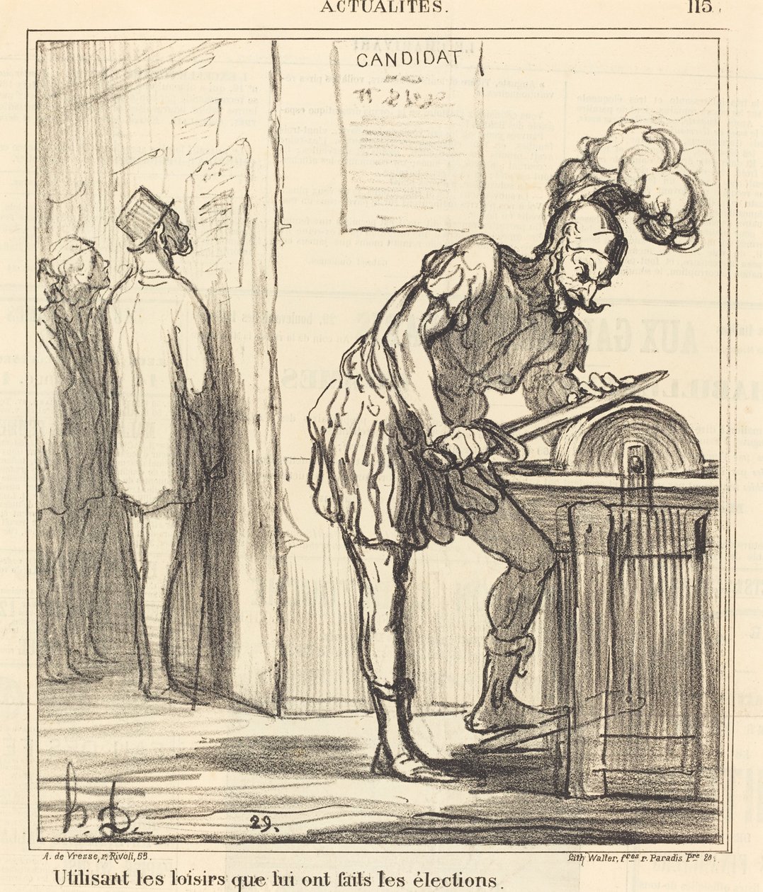 Korzystanie z wypoczynku... autorstwa Honoré Daumier