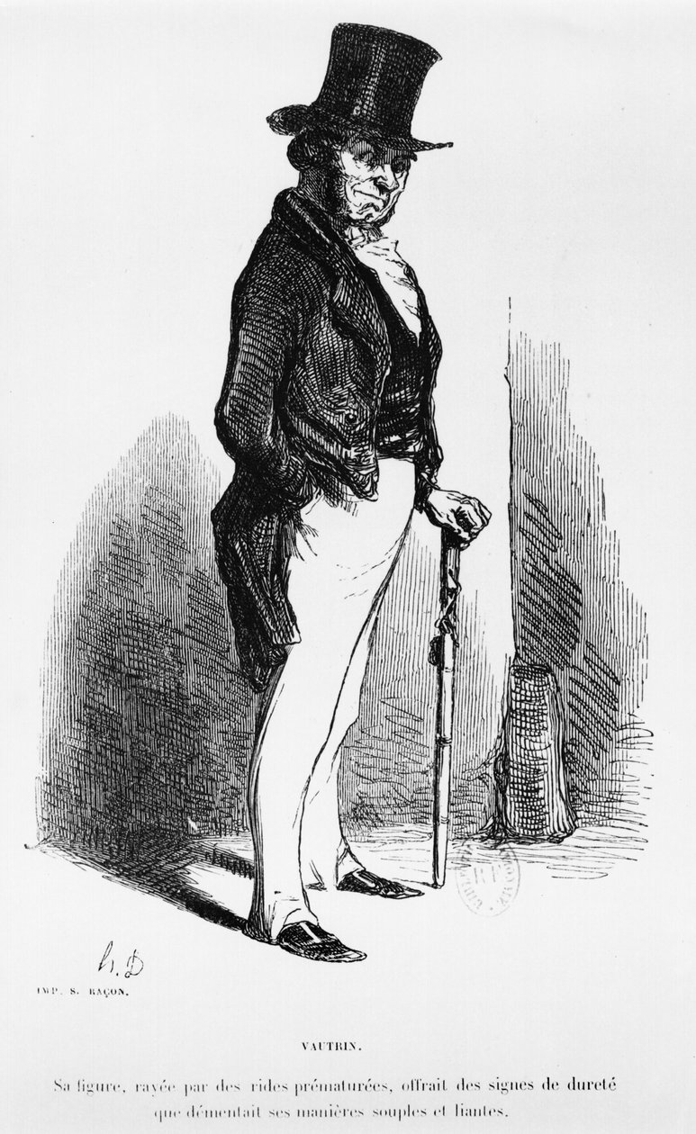 Vautrin, ilustracja z "Le Pere Goriot" Honore de Balzac (1799-1850) autorstwa Honoré Daumier