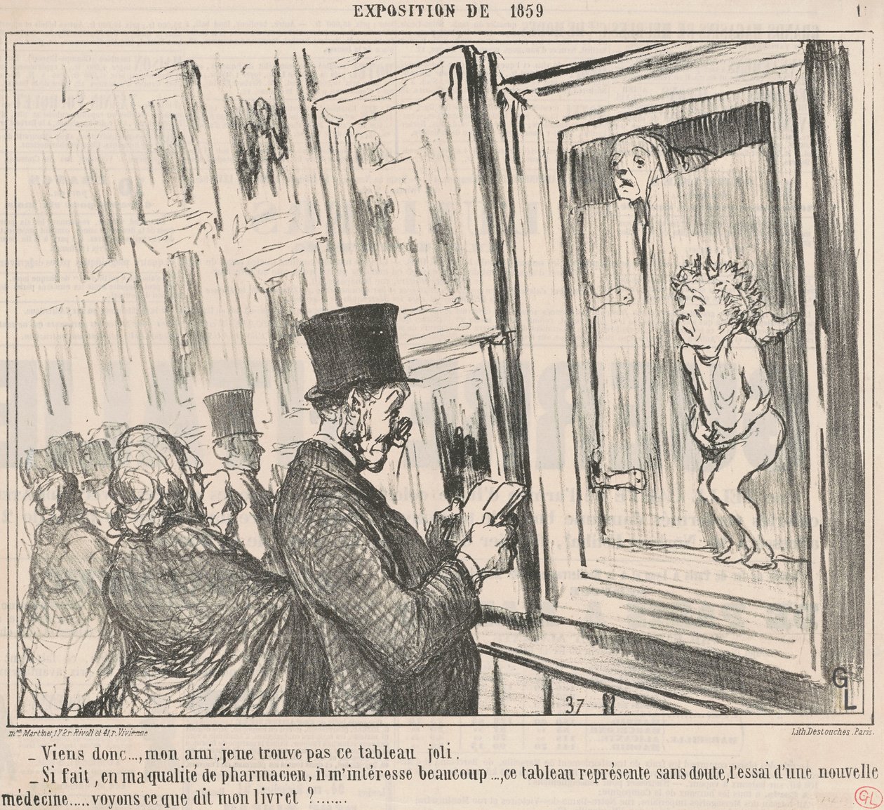 No chodź... przyjacielu, nie mogę znaleźć... autorstwa Honoré Daumier