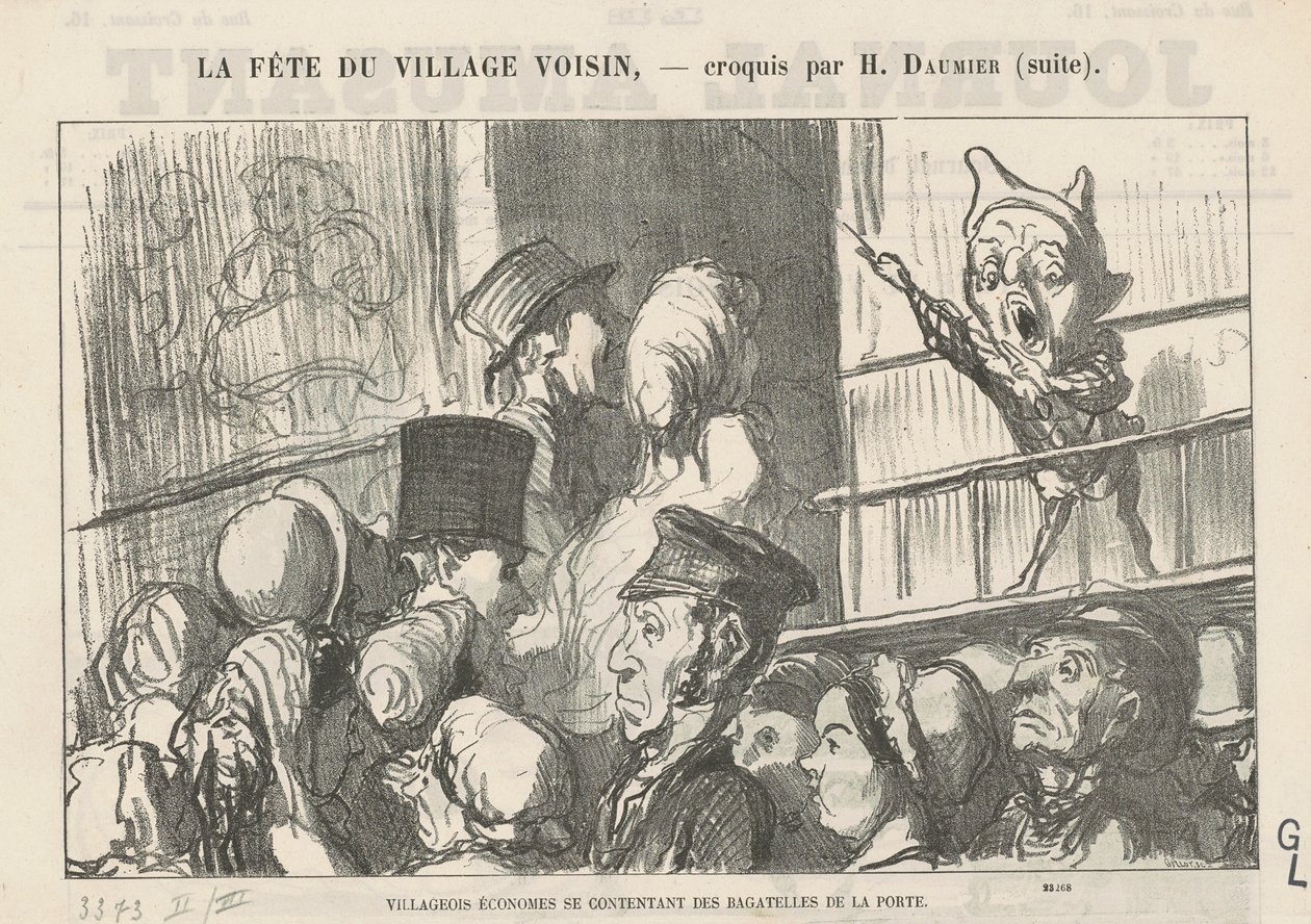 Oszczędni wieśniacy zadowalający się...; Na wsi nie ma strajków woźniców... autorstwa Honoré Daumier