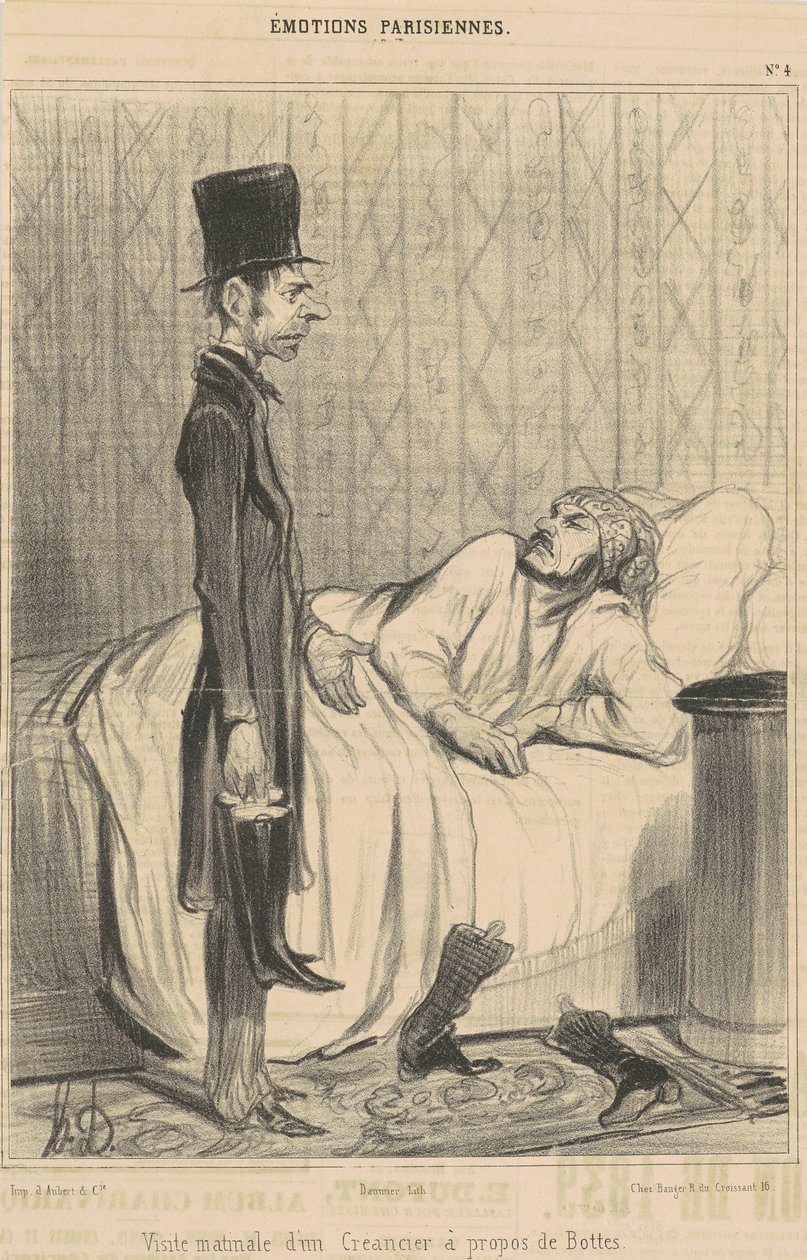 Poranna wizyta wierzyciela autorstwa Honoré Daumier
