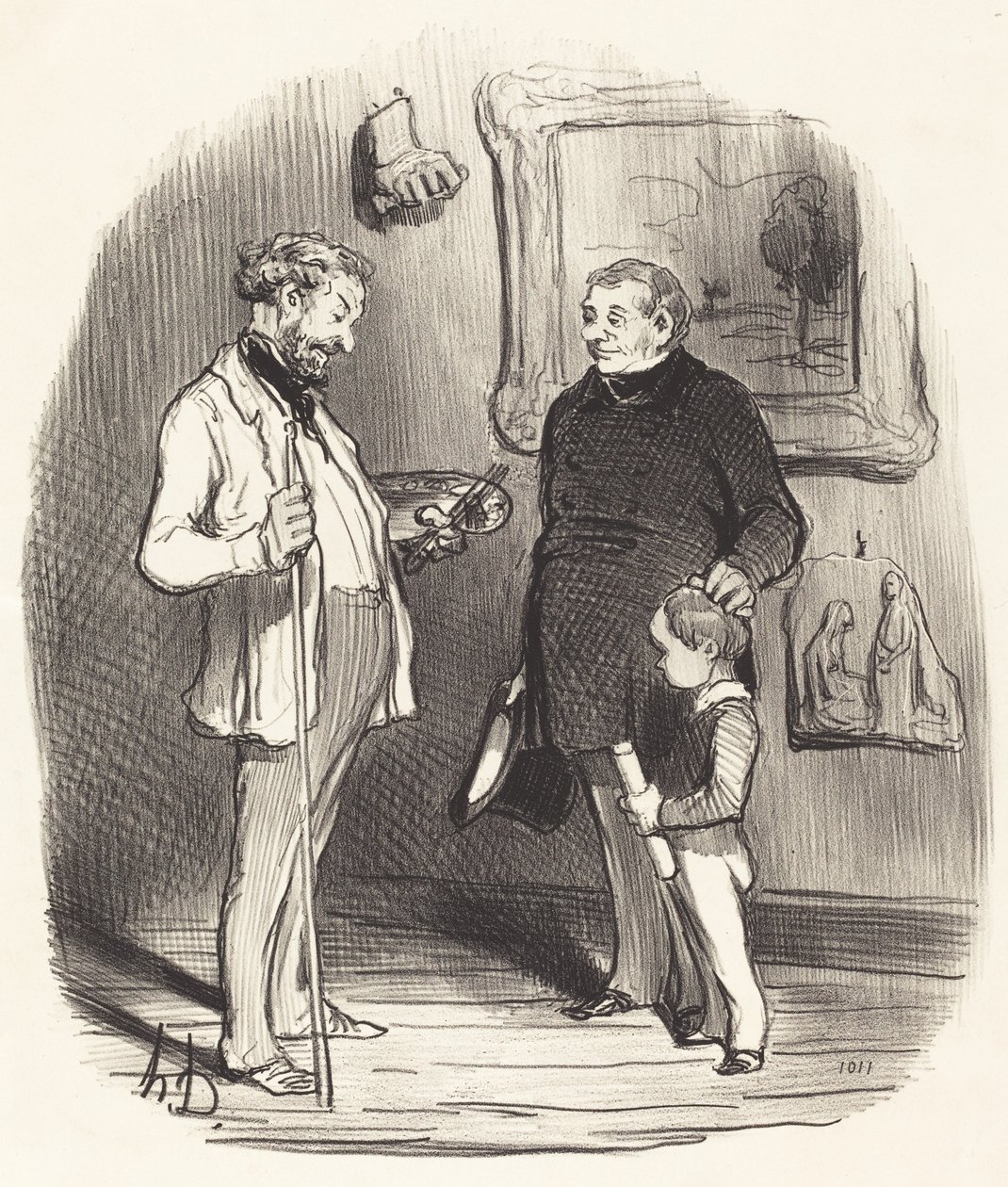 Proszę, moje maleństwo... jeśli nie ma wystarczających środków... autorstwa Honoré Daumier