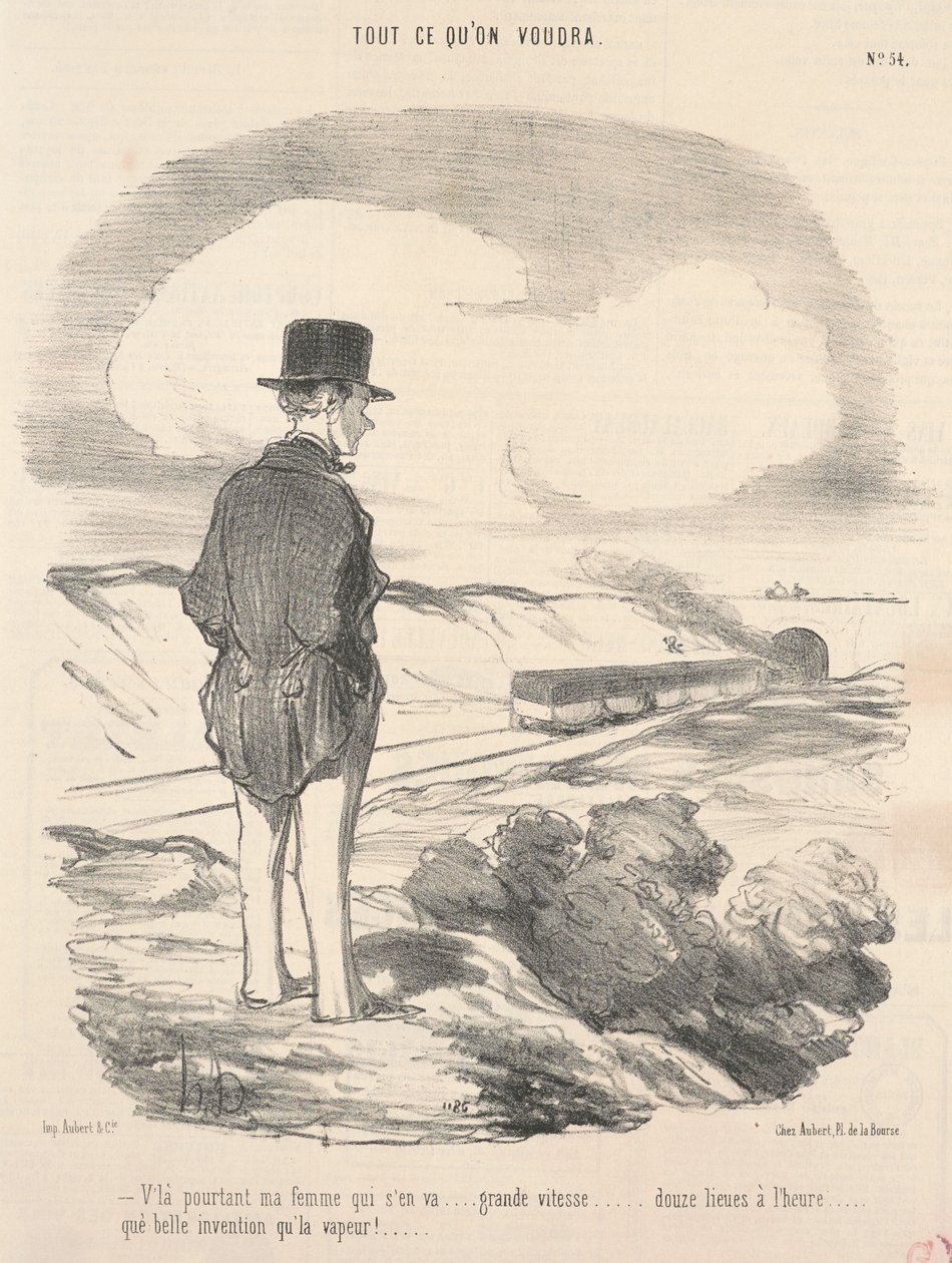 A oto moja żona, która wyjeżdża... autorstwa Honoré Daumier
