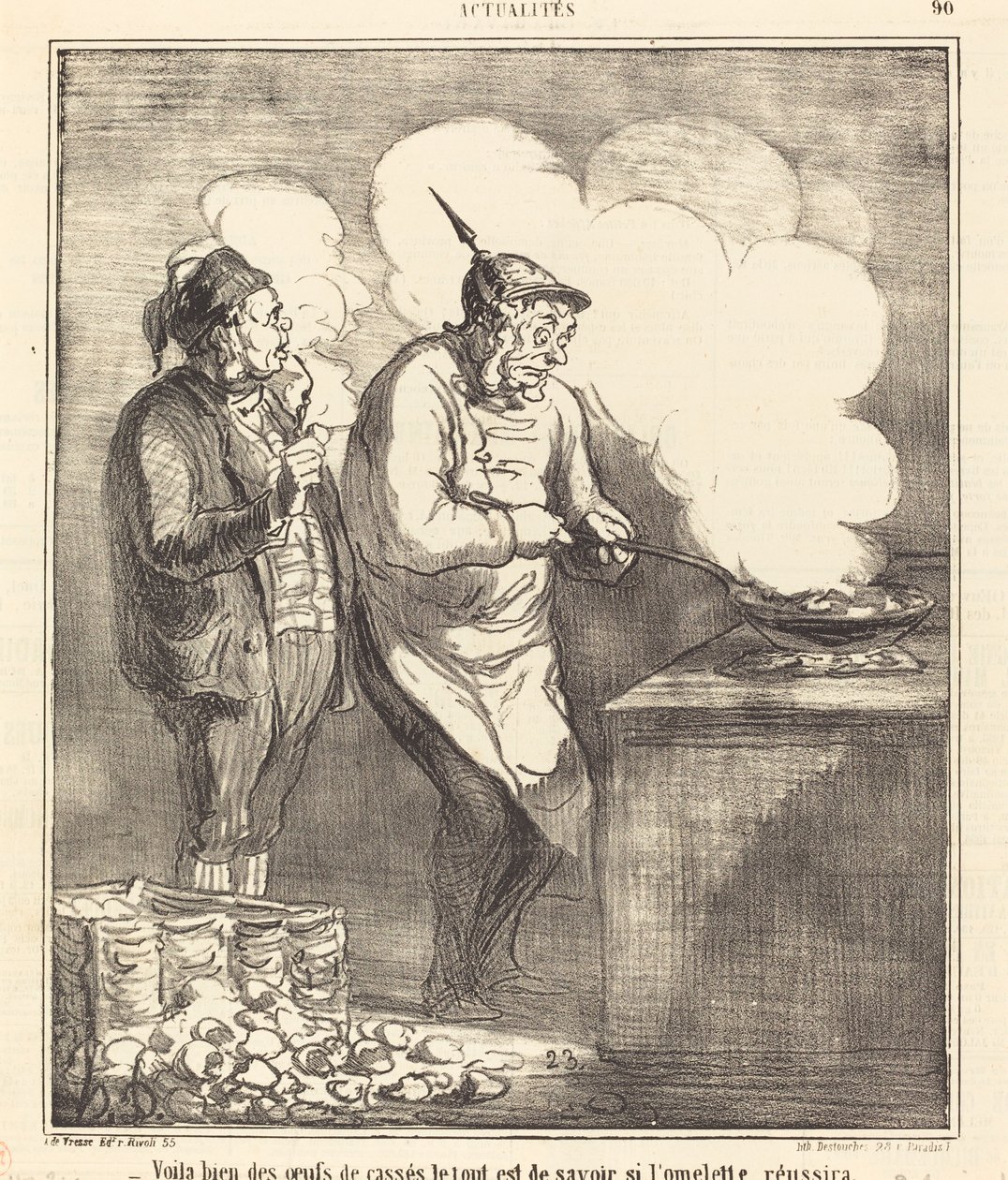 Oto kilka stłuczonych jajek... autorstwa Honoré Daumier