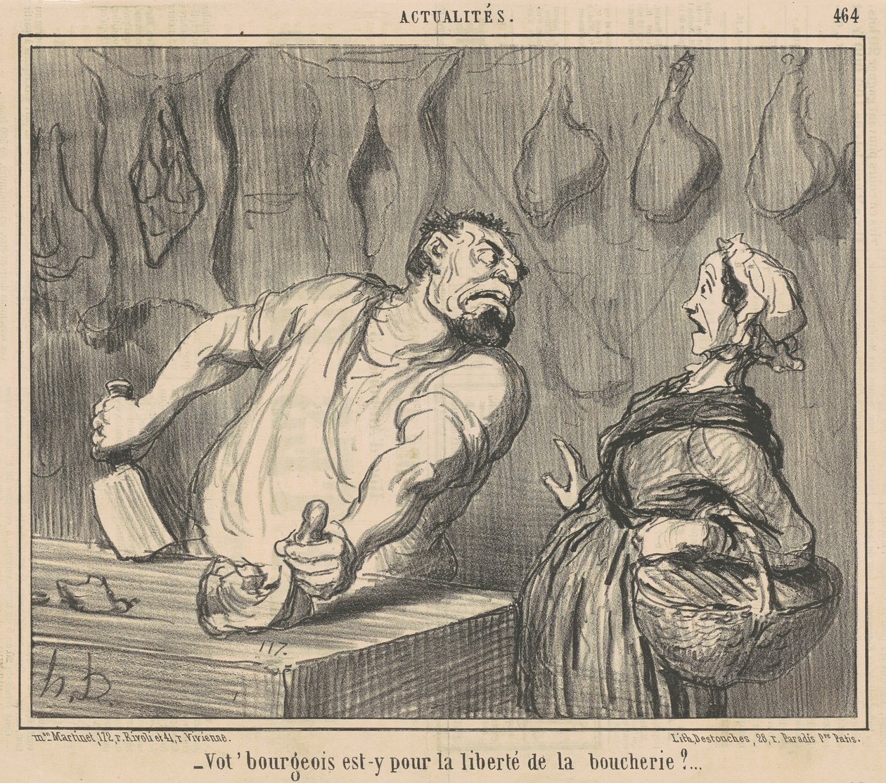 Czy twój burżuj jest tam, aby uwolnić się od rzezi? autorstwa Honoré Daumier