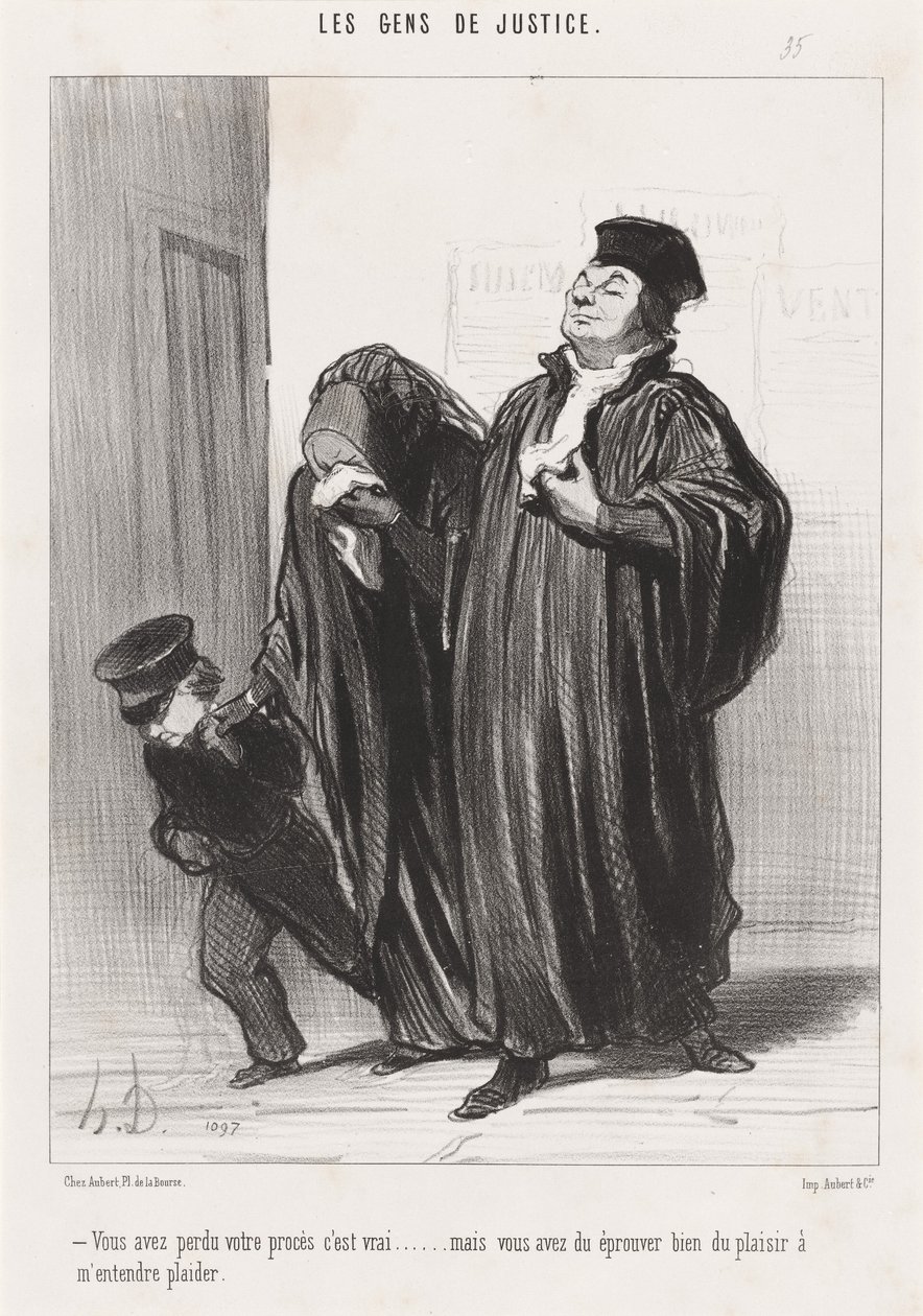 Przegrałeś sprawę, to prawda... autorstwa Honoré Daumier