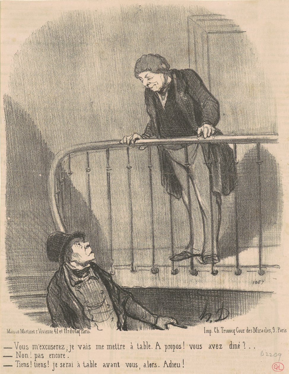Wybacz mi: ja siedzę przy stole... autorstwa Honoré Daumier