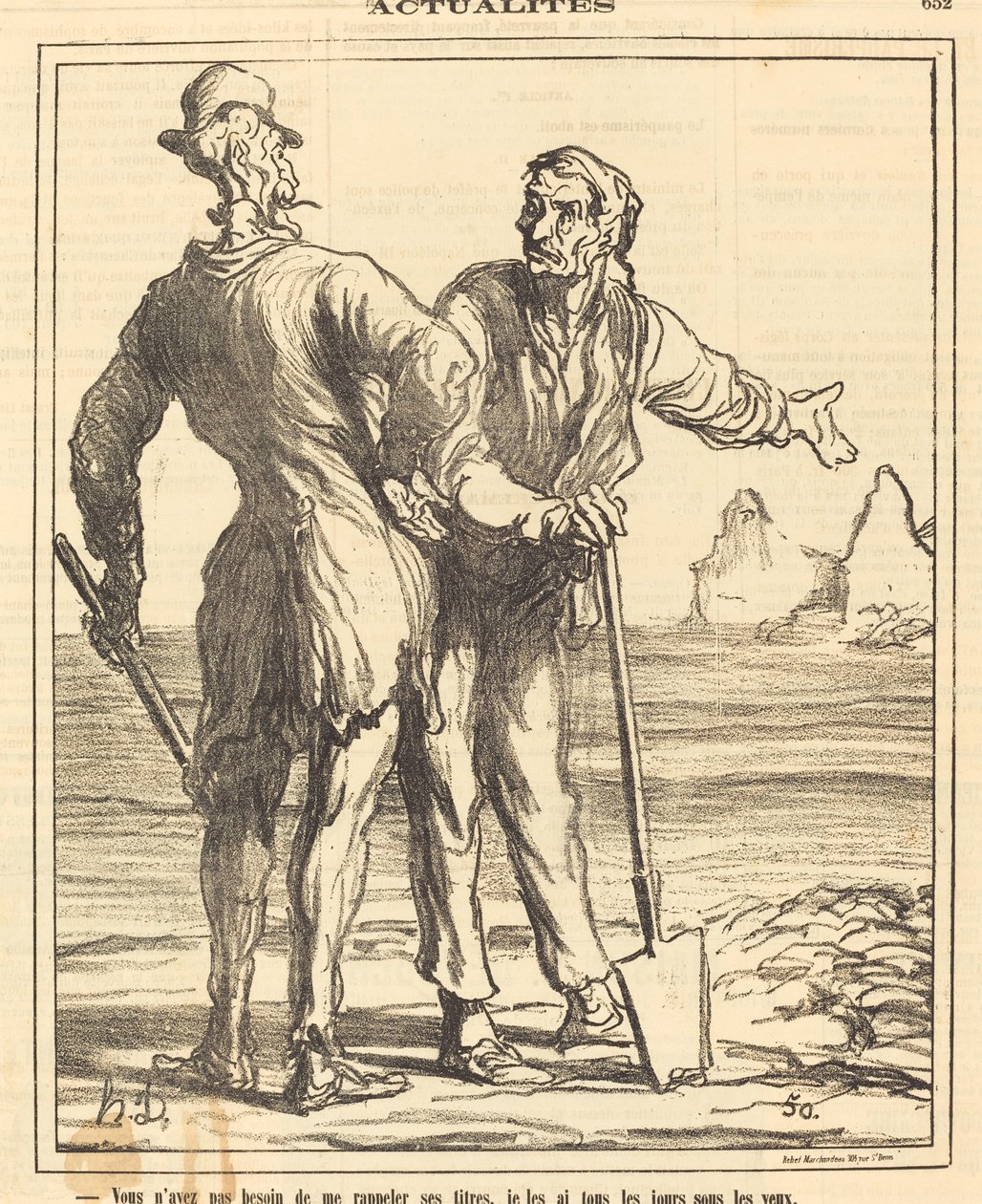 Nie musisz mi przypominać o jego tytułach... autorstwa Honoré Daumier