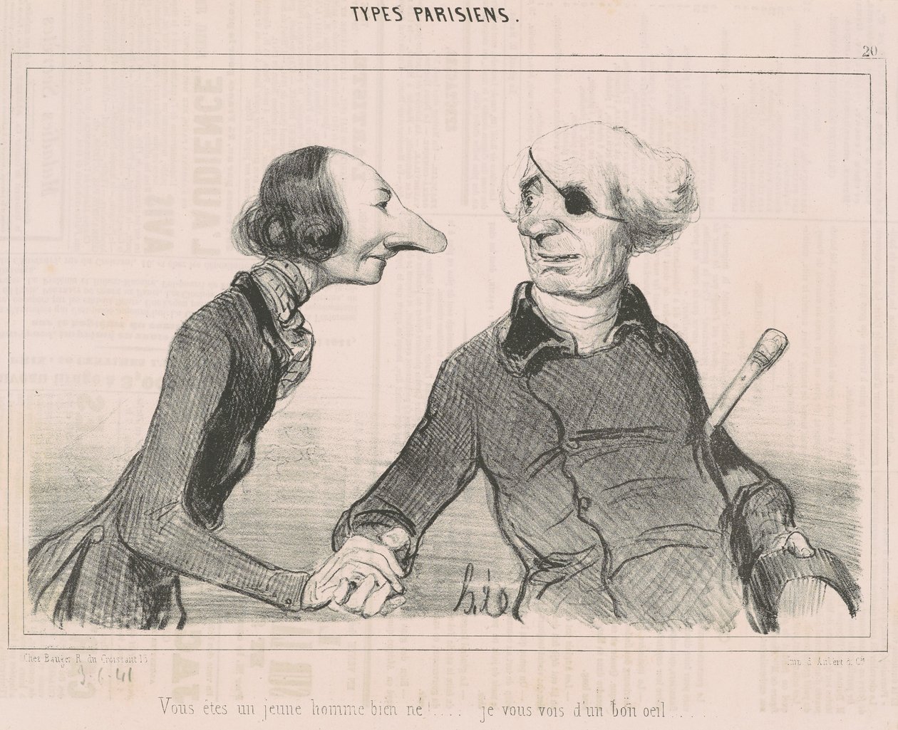 Jesteś dobrze urodzonym młodym mężczyzną!... autorstwa Honoré Daumier