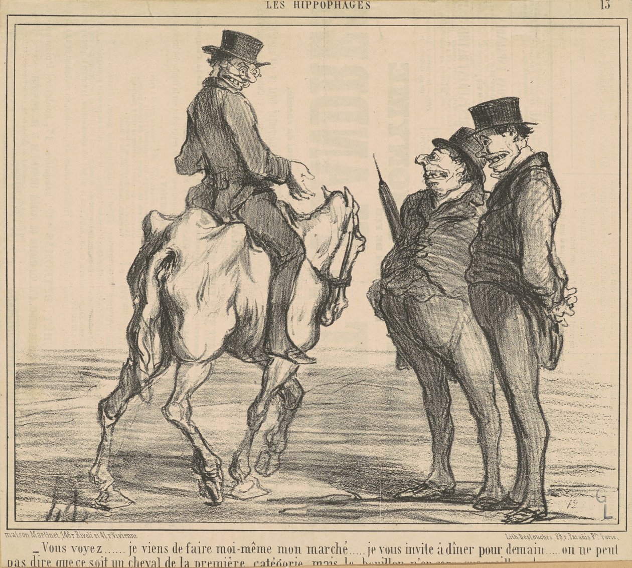 Widzisz... właśnie stworzyłem... mój rynek... autorstwa Honoré Daumier
