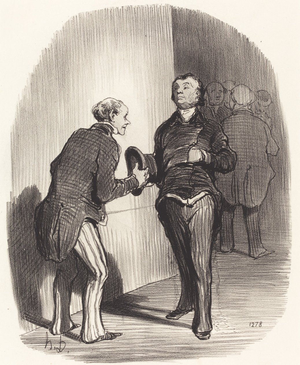 Widok na przedsionek ministerialny... autorstwa Honoré Daumier