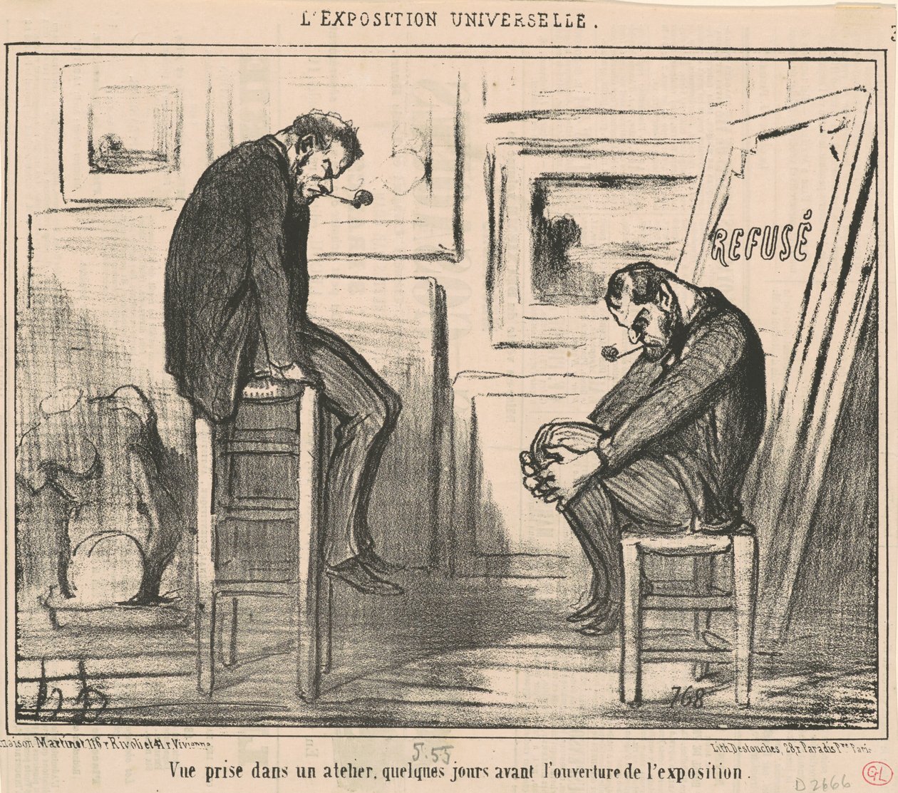 Widok z warsztatu... autorstwa Honoré Daumier