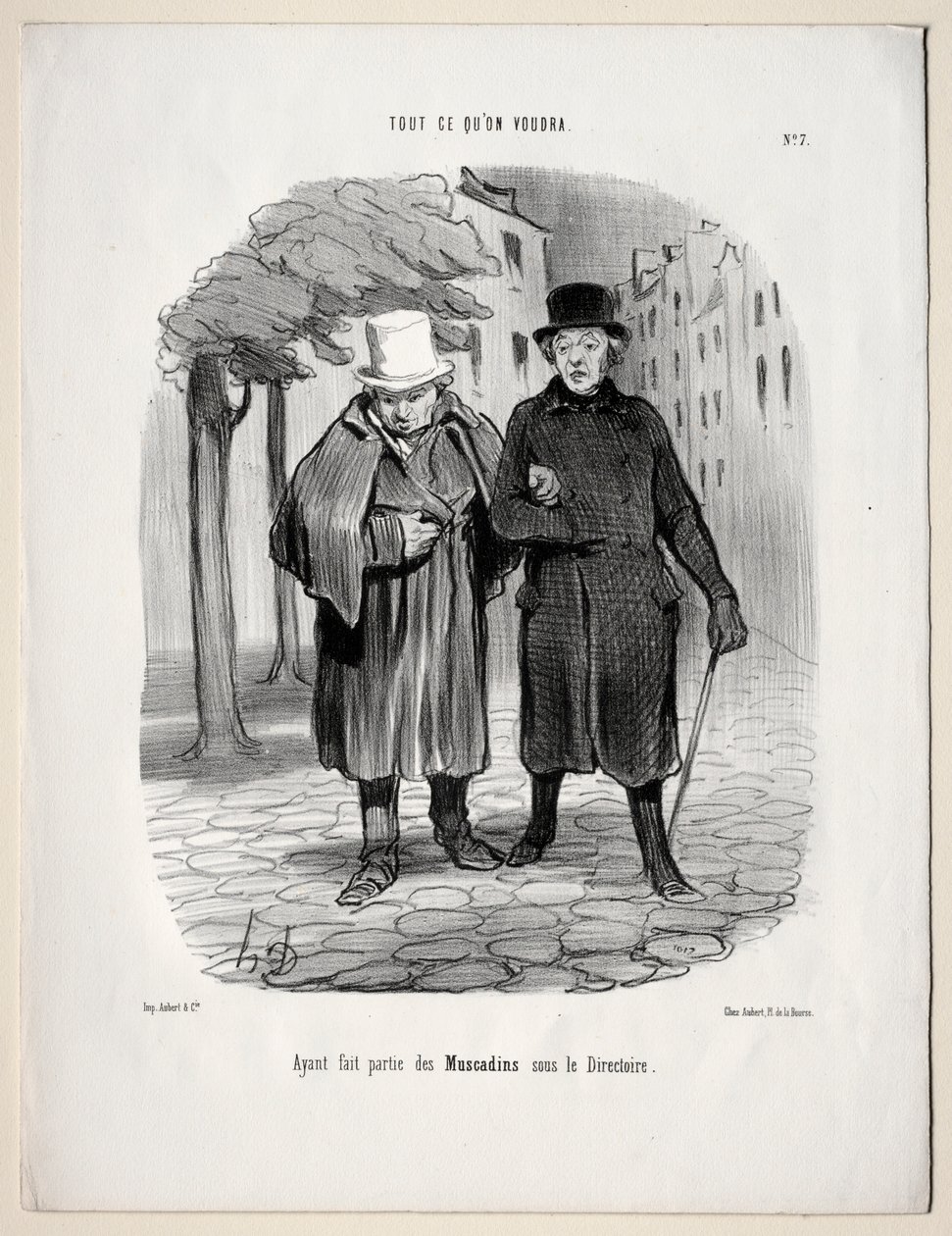 Co chcesz, tablica 7: Przyjąwszy rolę dandysów pod Dyrektoriatem, 1847. autorstwa Honoré Daumier