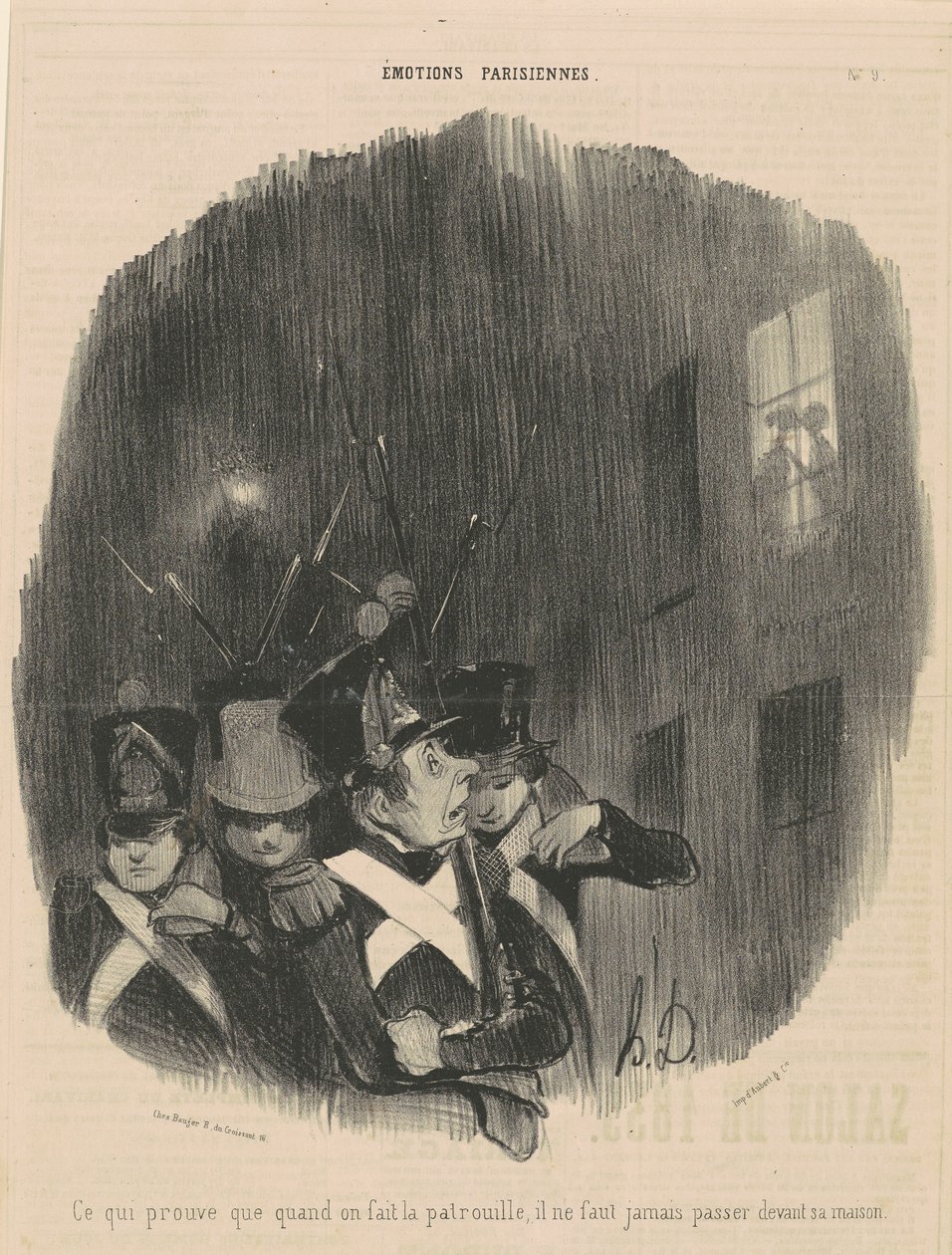 co dowodzi, że kiedy robimy...patrol... autorstwa Honoré Daumier