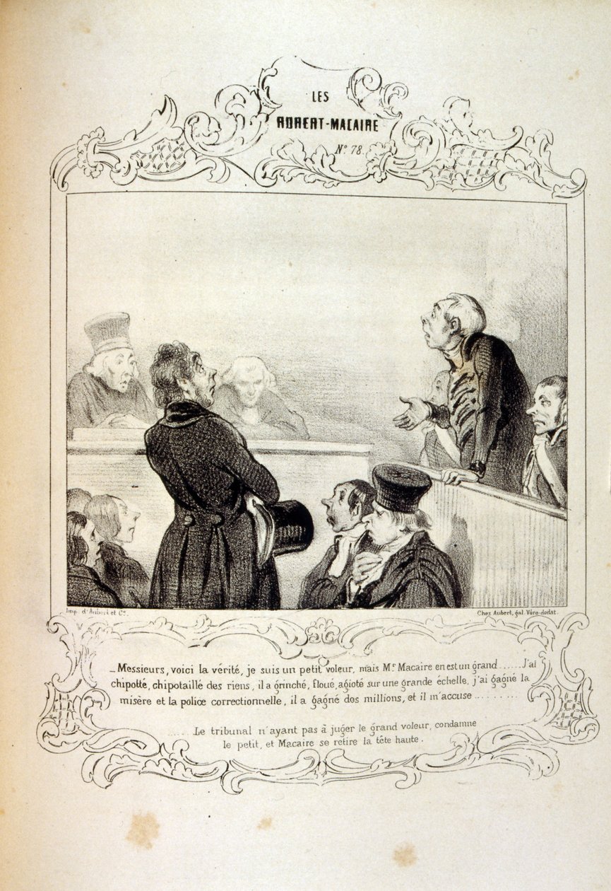 ilustracje o ideach i legendach Philipon pod tytułem Les Cent i Robert Macaire autorstwa Honoré Daumier