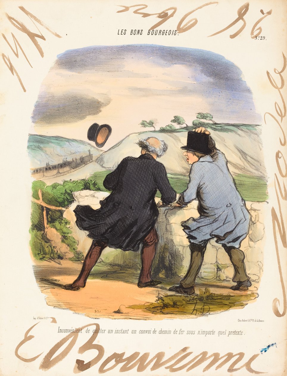 Wada wyjazdu autorstwa Honoré Daumier and Edouard Bouvenne