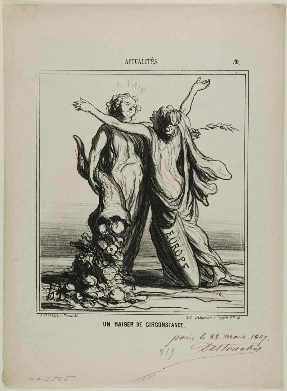 Pocałunek okoliczności, płyta 50 z Actualités autorstwa Honoré Victorin Daumier