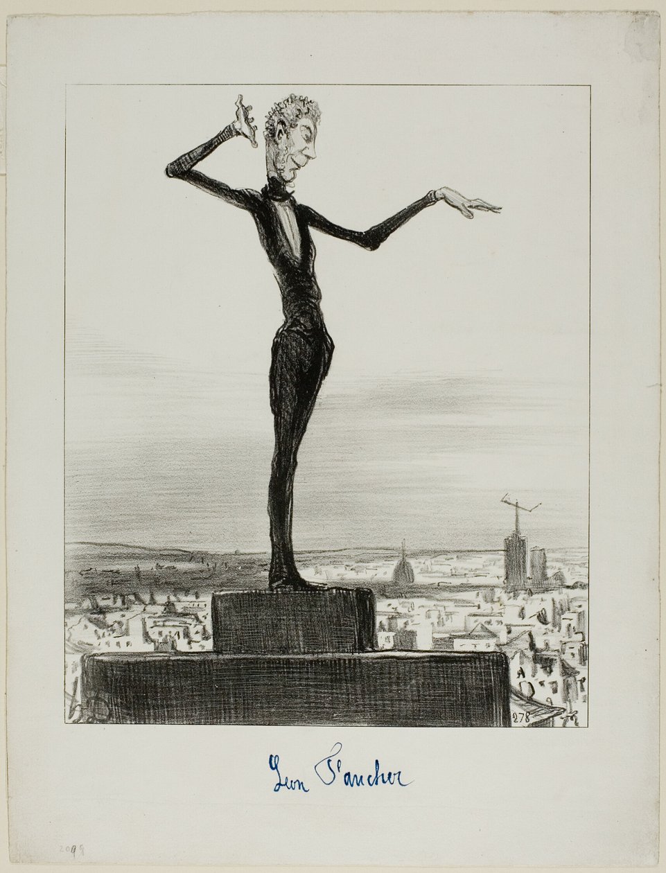 A Suggestion by the Charivari to Mr. Léon Faucher for Avoiding Telegraphic Blunders in the Future, płyta 122 z Actualités autorstwa Honoré Victorin Daumier