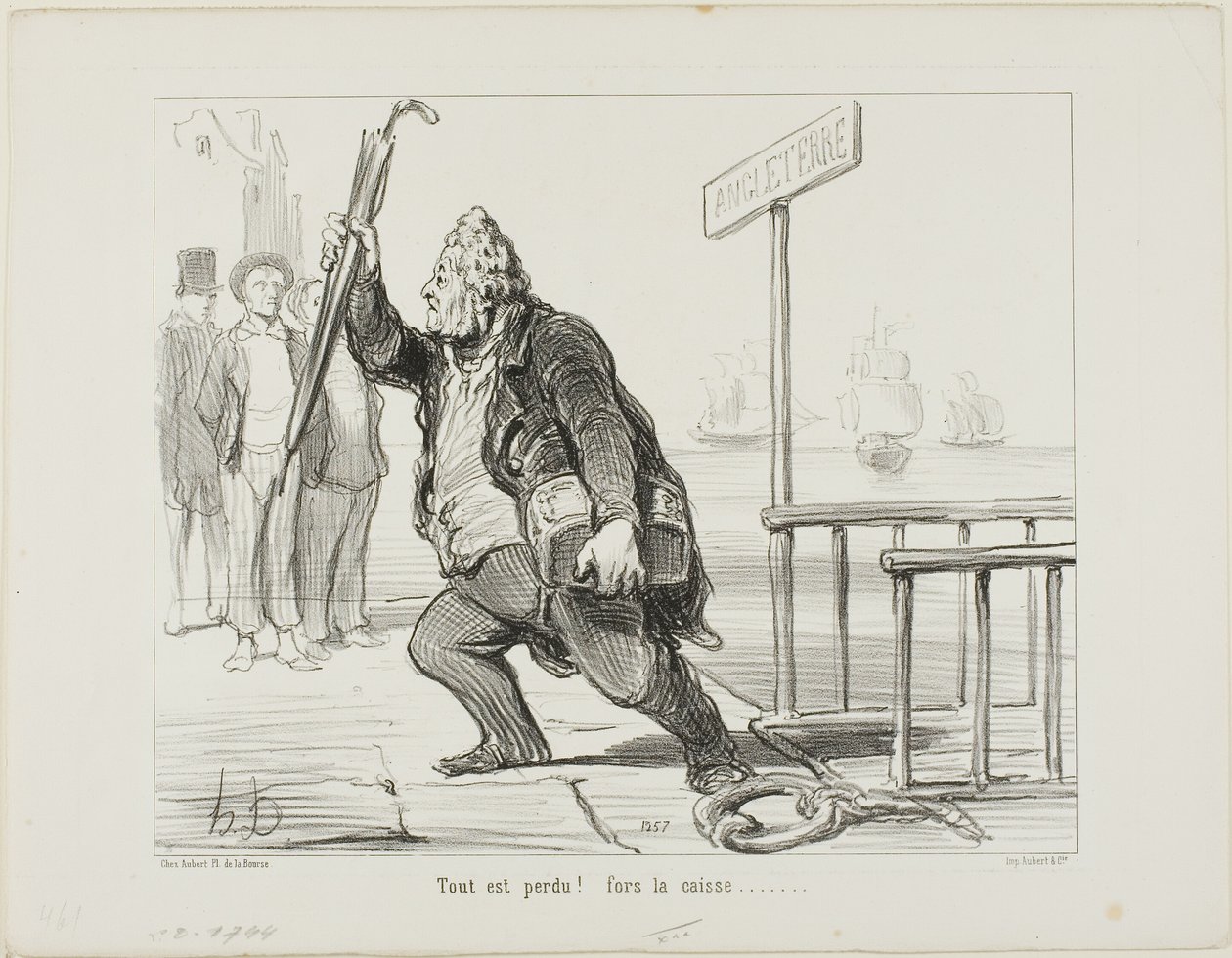 "Wszystko stracone - uratuj kasę" autorstwa Honoré Victorin Daumier